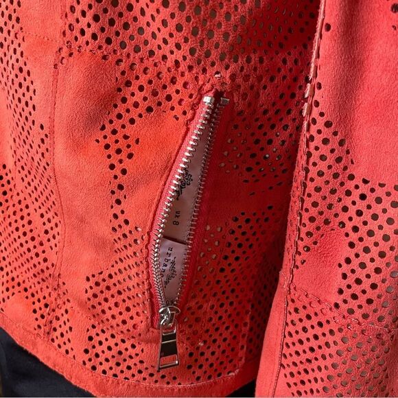 Urbancode Zipper Jacket With Bird Design on Back Orange US Size 4 UK Size 8 - Picture 6 of 16